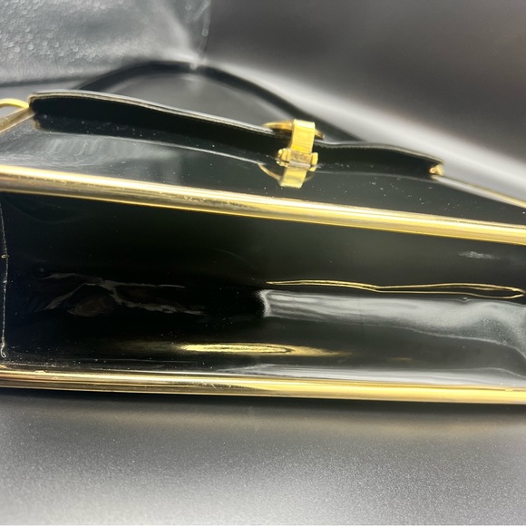 crouch & fitzgerland New York Vegan vintage shouder purse Gold Metal Encased - Picture 7 of 16